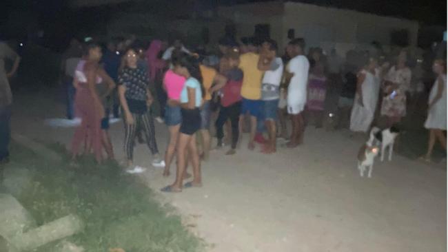 Cubanos protestan contra los apagones en Campechuela.