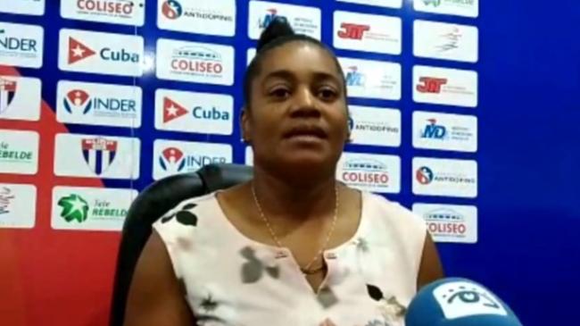La Comisionada Nacional de Ateltismo de Cuba, Yipsi Moreno.