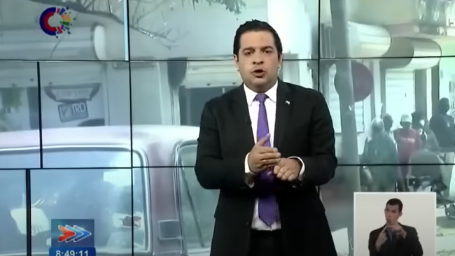 Humberto López durante su intervención en el Noticiero Estelar.