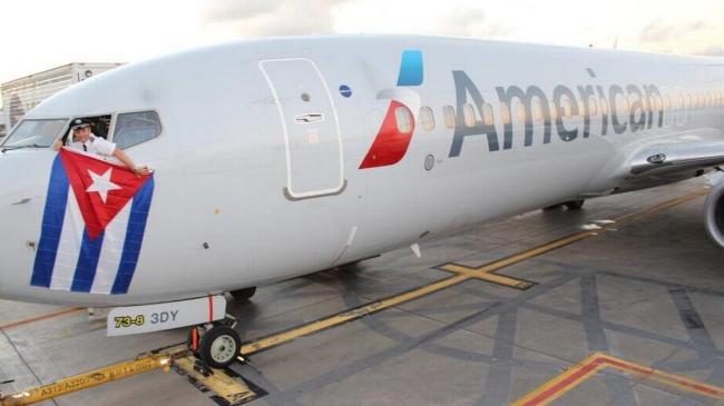 Vuelo de American Airlines a Cuba.