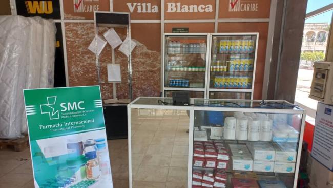Farmacia Internacional reabierta en Villa Blanca en Caibarién, Villa Clara.