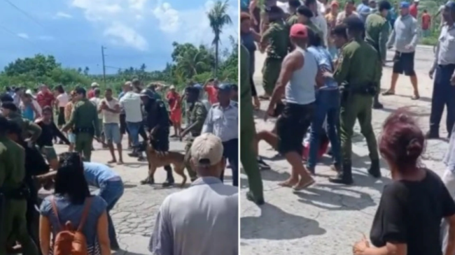 Represión contra los pobladores del CEPEM, en Playa Baracoa, Artemisa.
