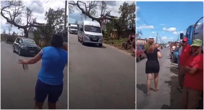 Vecinos de Pinar del Río piden la detención de una caravana en la que presuntamenrte viajaba Miguel Díaz-Canel.