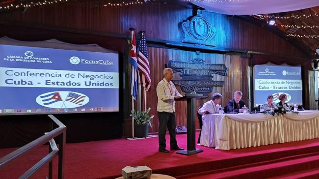 Inauguración del foro de negocios Cuba-EEUU.