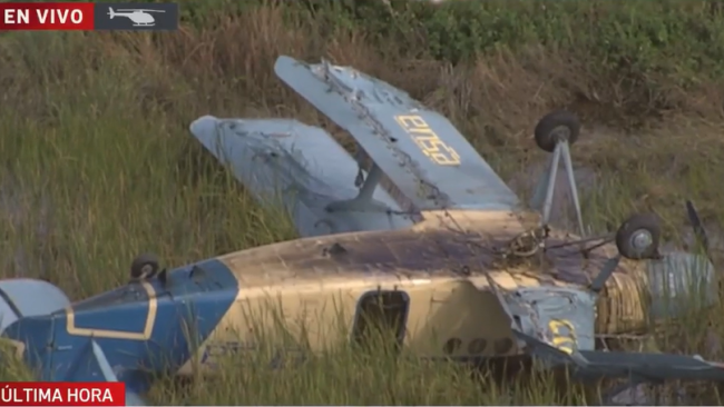 La aeronave accidentada en Florida.
