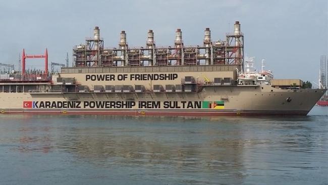 El barco de generación eléctrica, Irem Sultan, que se dirige a La Habana.