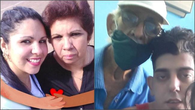 Dos familias cubanas afectadas por la precariedad del sistema de salud pública cubano.