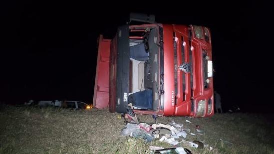 El camión del accidente en Pinar del Río.