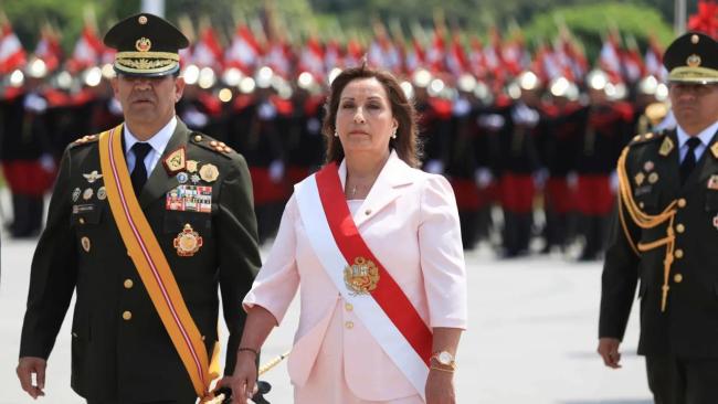 Dina Boluarte, presidenta de Perú.