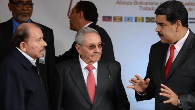 Tres dictadores: Ortega, Castro y Maduro.