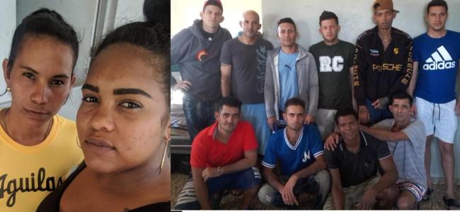 Los 12 balseros cubanos detenidos en República Dominicana.