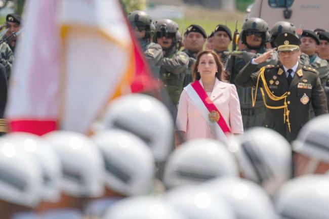 Lina Boluarte, presidenta de Perú.