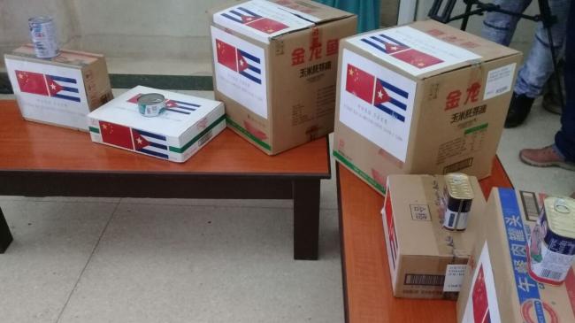 Donación de alimentos del Gobierno chino a instituciones estatales de Matanzas.