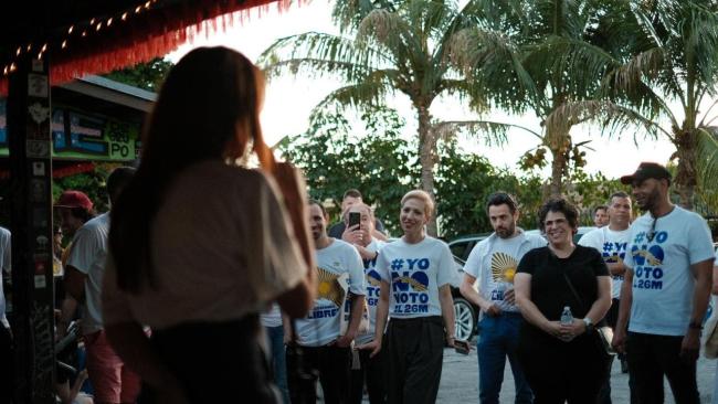 Activistas exiliados en un encuentro en Miami para promover la abstención en las votaciones del 26 de marzo.