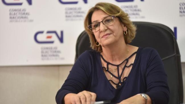Alina Balseiro Gutiérrez, presidenta del Consejo Electoral Nacional.