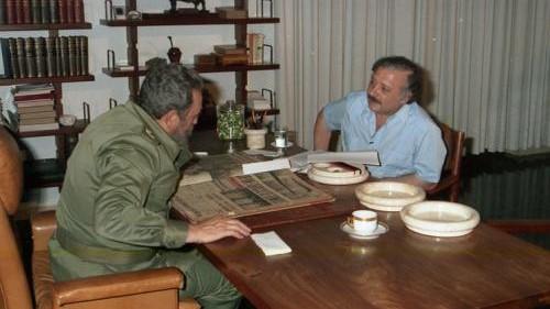 Fidel Castro junto a Gianni Minà durante uno de sus encuentros.
