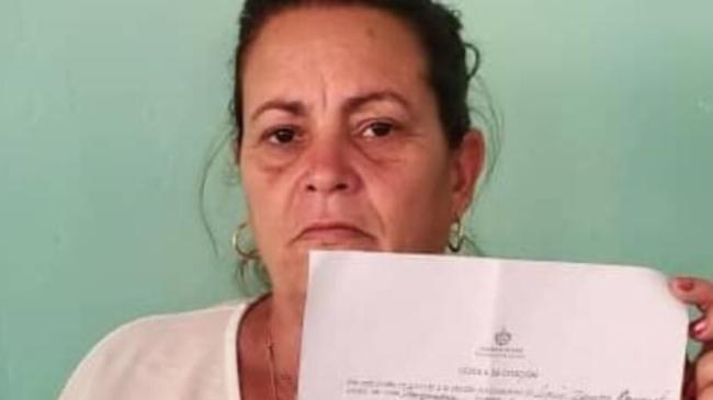 La opositora y Dama de Blanco Annia Zamora.