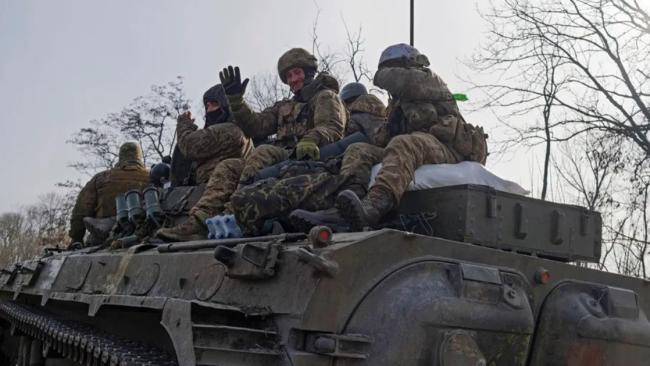 Una unidad militar en la ciudad ucraniana de Bajmut, en el este del país. 