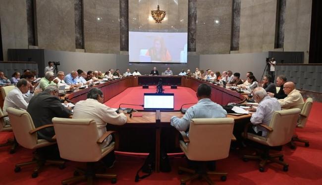 Reunión del Consejo de Ministros cubano.