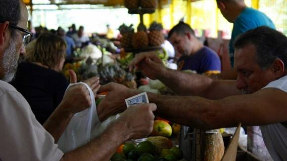 Un mercado agropecuario cubano.