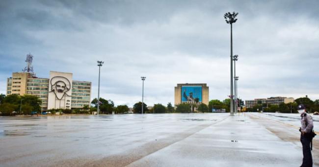 Plaza de la Revolución vacía, 2020.