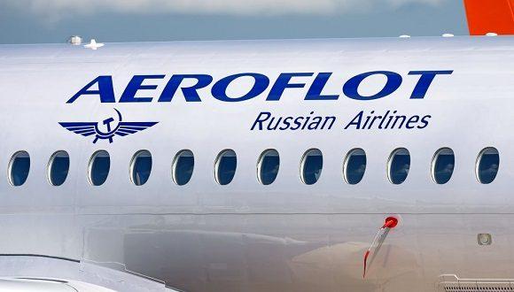 Fuselaje de un avión de Aeroflot.
