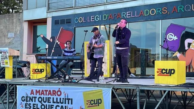 Buena Fe en el acto de campaña política de CUP en Mataró.