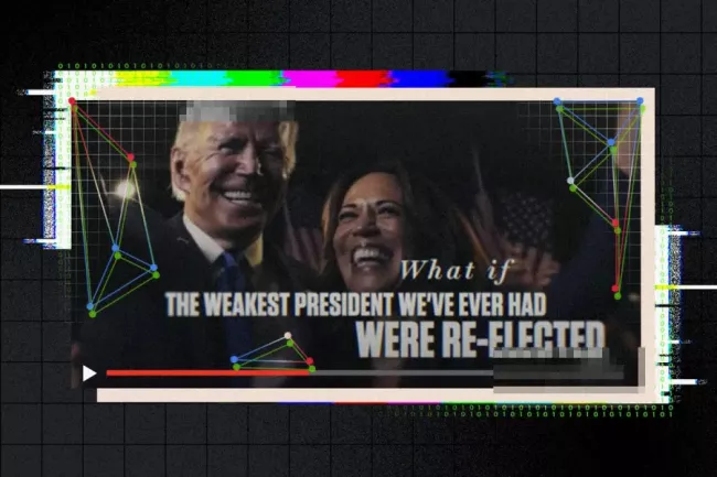 Portada del video generado por los republicanos con IA para responder a la candidatura de Joe Biden.