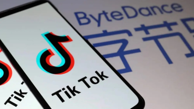 La aplicación TikTok en teléfonos móviles.