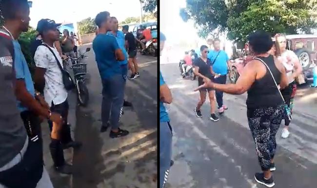 Choferes y usuarios del transporte privado habanero protestan en Cotorro.