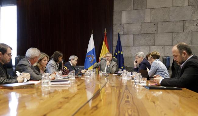 Consejo de Gobierno de Canarias en una reunión de 2020.