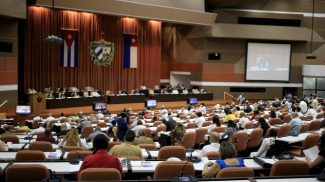 Una sesión de la Asamblea Nacional del Poder Popular de Cuba.