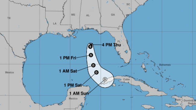 Pronóstico de movimiento de la depresión tropical que la acercará a Cuba.
