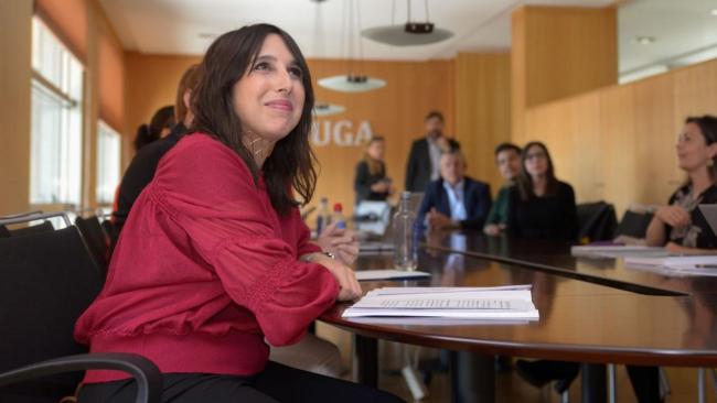 María Jesús Lorenzana durante un encuentro virtual entre empresas y candidatos del programa 'Retorna Cualifica Emprego'.