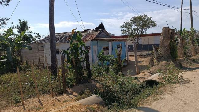 Una casa dañada por Ian en San Luis, Pinar del Río.