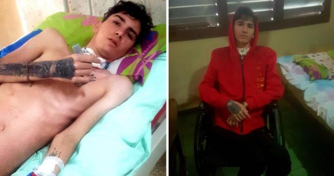 Léster Domínguez, el joven holguinero macheteado en marzo pasado.