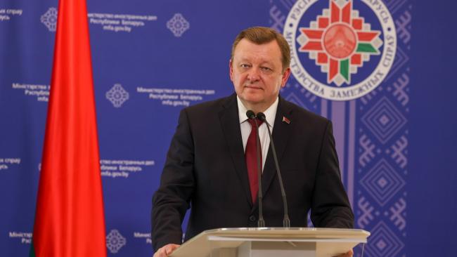 El ministro de Relaciones Exteriores de Bielorrusia, Sergei Aleinik.
