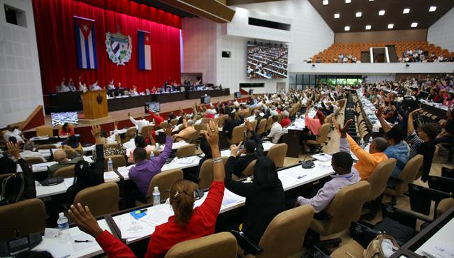 Asamblea Nacional del Poder Popular reunida en La Habana.
