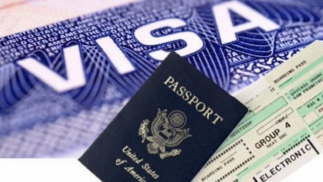 Visado y pasaporte de EEUU.
