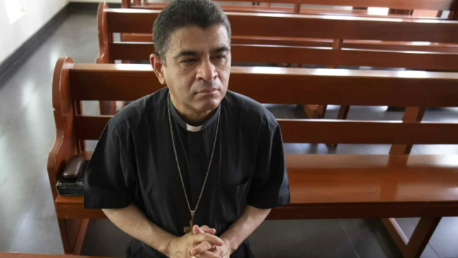 El obispo nicaragüense Rolando Álvarez.