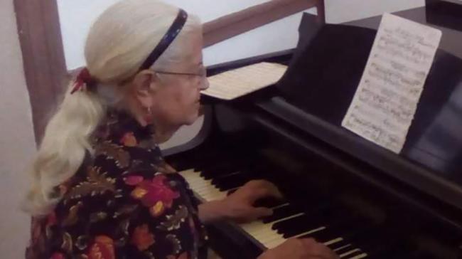 La pianista cubana Pura Ortiz Arteaga.