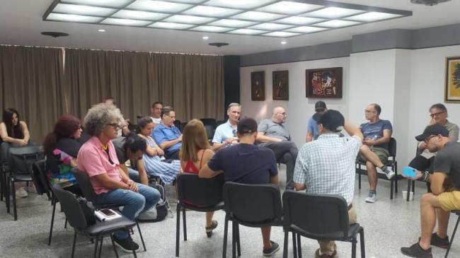 Reunión de la Asamblea de Cineastas Cubanos.