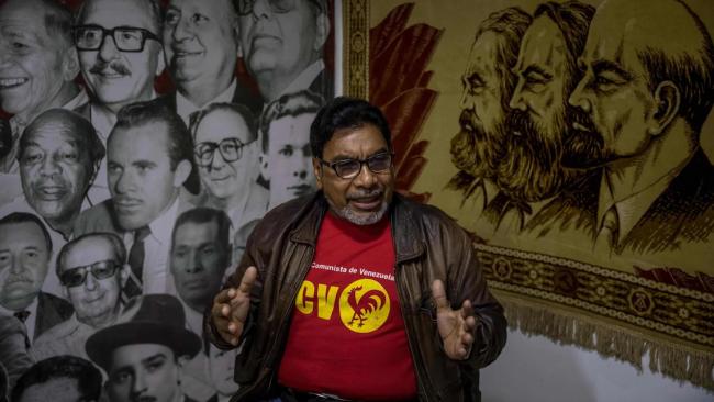 Oscar Figuera, secretario general del Partido Comunista de Venezuela.