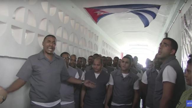 Presos en una cárcel cubana.