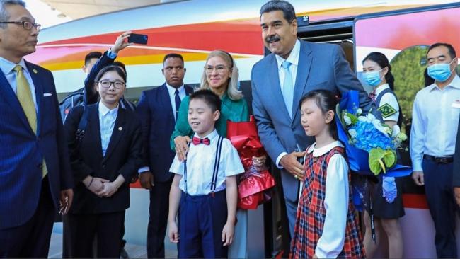 Nicolás Maduro en su visita a China.