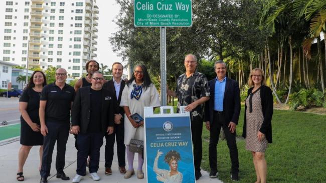 Celia Cruz Way, en Miami Beach, Florida. 