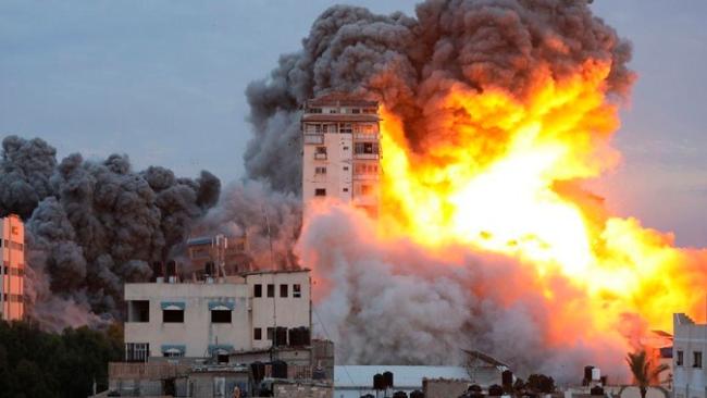 Bombardeo israelí a Gaza, en respuesta a ataques de Hamas.