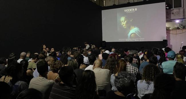 Proyección en la Embajada de Noruega en La Habana de la película 'Vicenta B'.