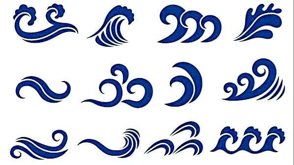 Dibujos de olas.
