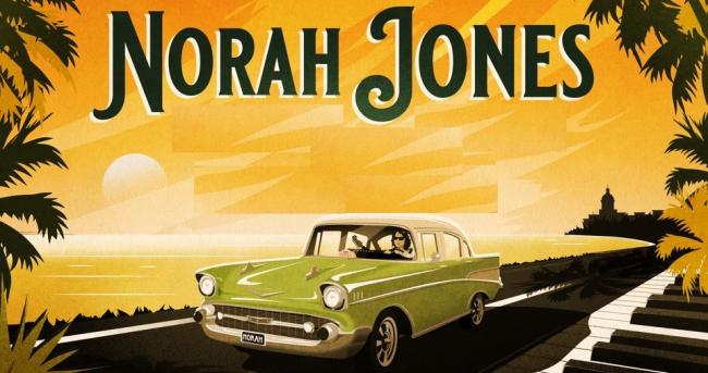 Cartel promocional de los conciertos de Norah Jones en La Habana.